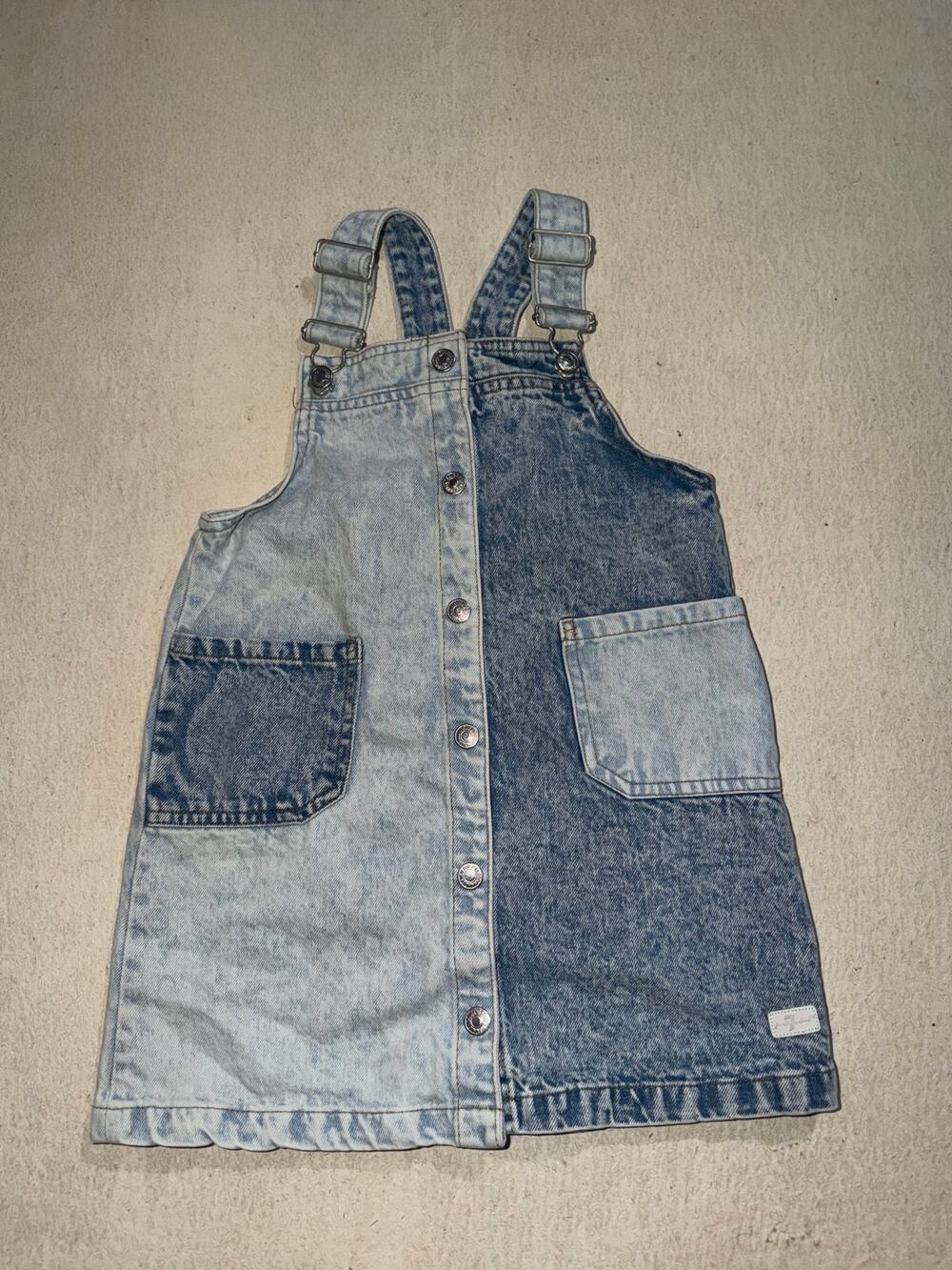 7 for all mankind toddlers two toned overall dress